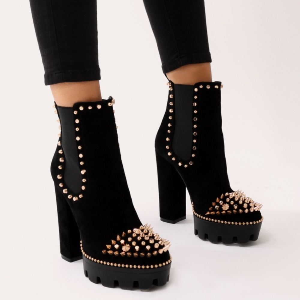 Studded Platform Booties